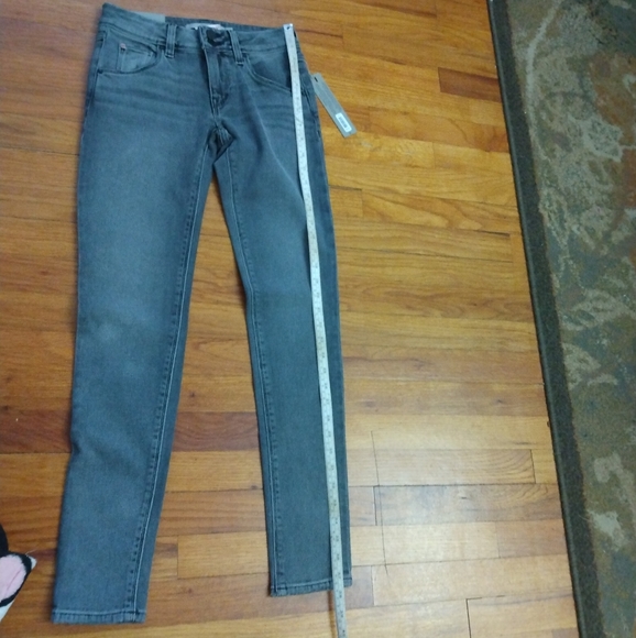NWT Ladies Grey Gray Mid-Rise Skinny Collin Hudson Jeans Pants 24 (US 0) - Picture 11 of 16